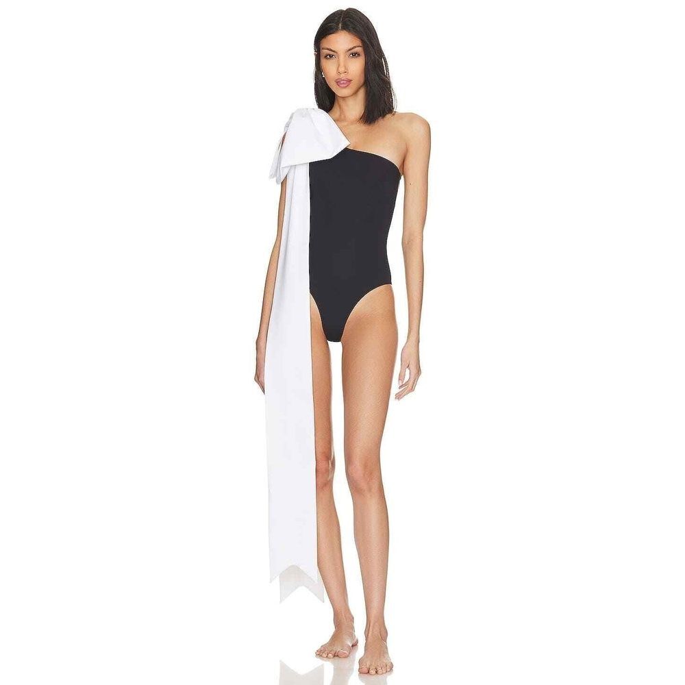 Tabacaru Revolve One Piece Swimsuit M Bikini Bodysuit Pool Beach Black Milly